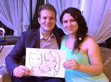 полная девушка с парнем в Чехове показывают шарж