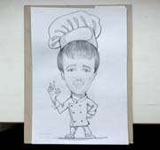 шарж повара на 23 февраля в Минске от шаржиста Мишеля, Михаила Шабалина