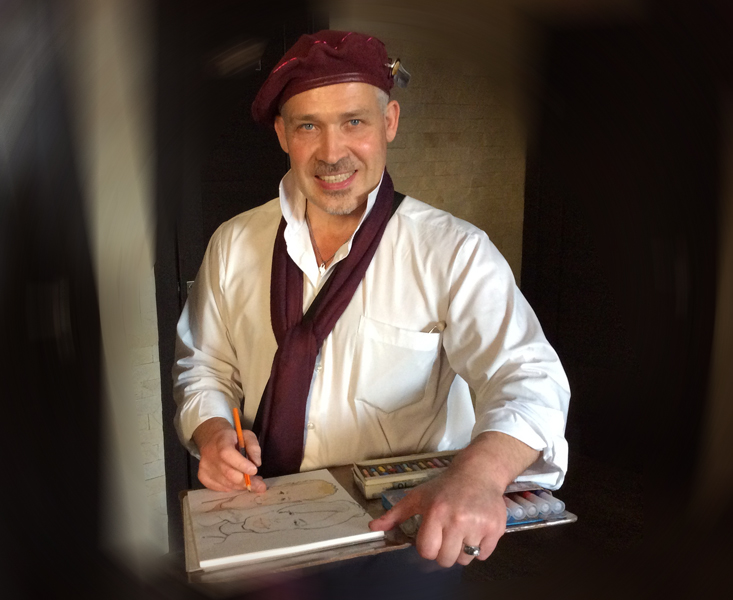 шаржист пришел на свадьбу в кафе Прайм Минск