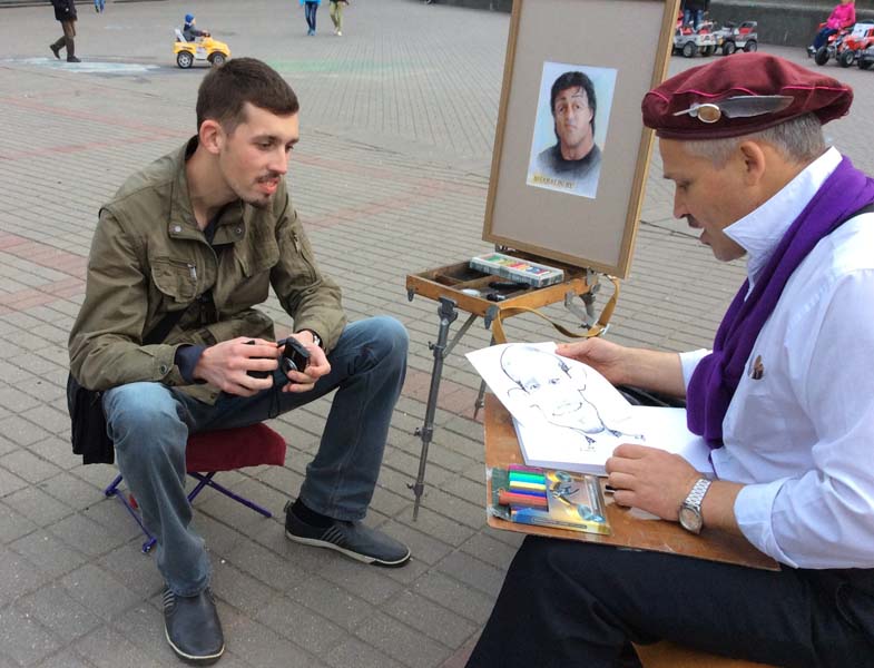 Шаржист и волосы на свадьбе в Минске